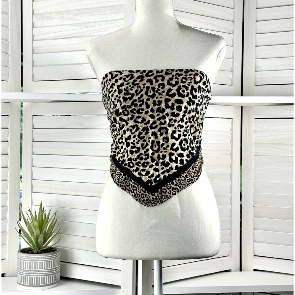 Hollister Women’s Animal Print Leopard Bandeau Y2K Tube Top Small